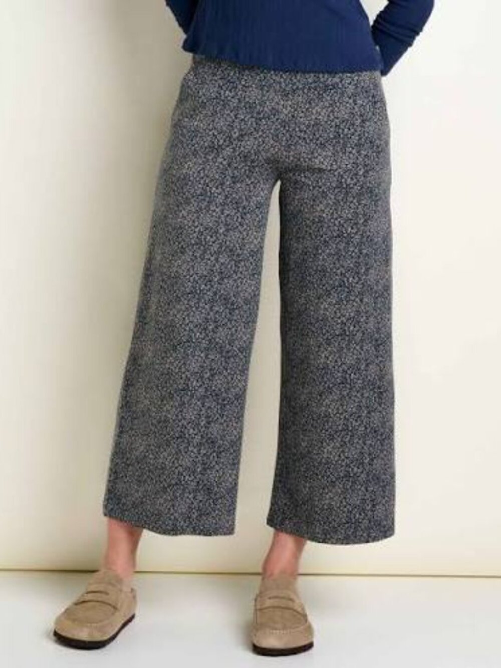 Basic Editions Black Floral flowy pants